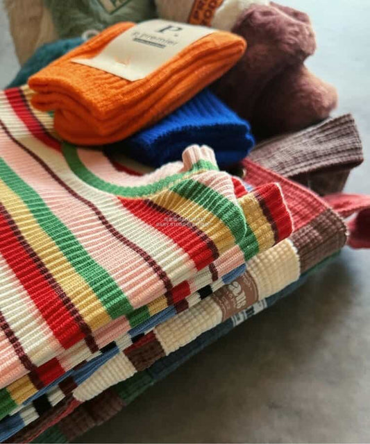 日本童裝 p.premier 彈力羅紋上衣 80-140cm 男童款/女童款 秋季 TOPS 聖誕紅/新年紅