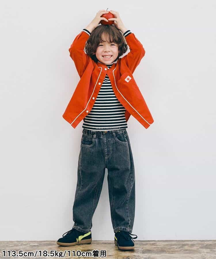 日本童裝 p.premier 彈力羅紋上衣 80-140cm 男童款/女童款 秋季 TOPS 聖誕紅/新年紅