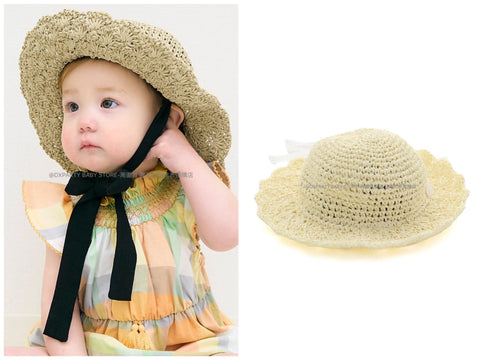 日本直送 alc#652 草帽 44-48cm 初生嬰兒 帽系列