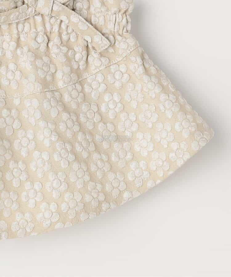 日本童裝 p.premier 花卉提花吊帶及上衣兩件套裝 80-140cm 女童款 秋季 TOPS