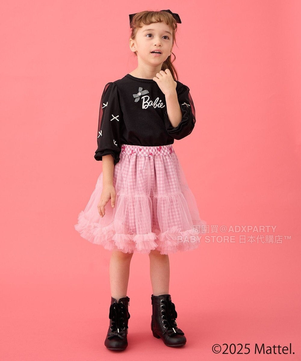 Japanese children's clothing aF#a325 Floral tulle dress 100-150cm Girls summer dresses for interviews/banquets/performances