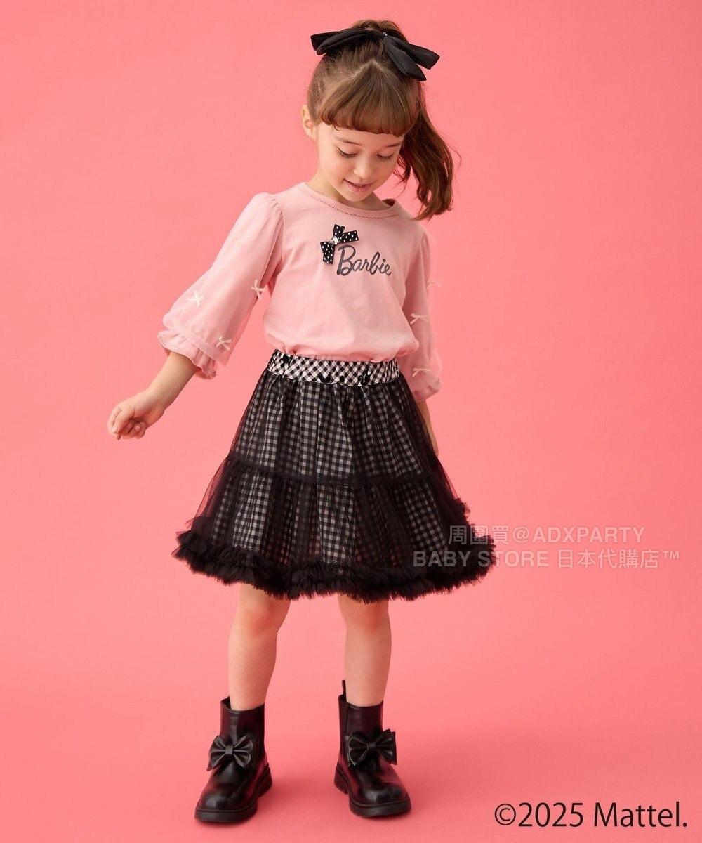 Japanese children's clothing aF#a325 Floral tulle dress 100-150cm Girls summer dresses for interviews/banquets/performances