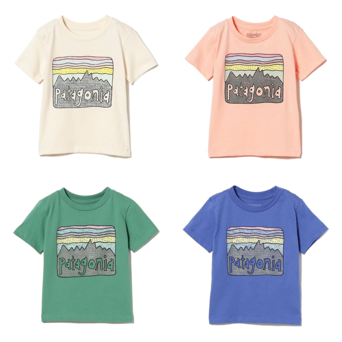 Japanese children's clothing BEAMS Patagonia short-sleeved tops 1-5 years old boys/girls summer TOPS
