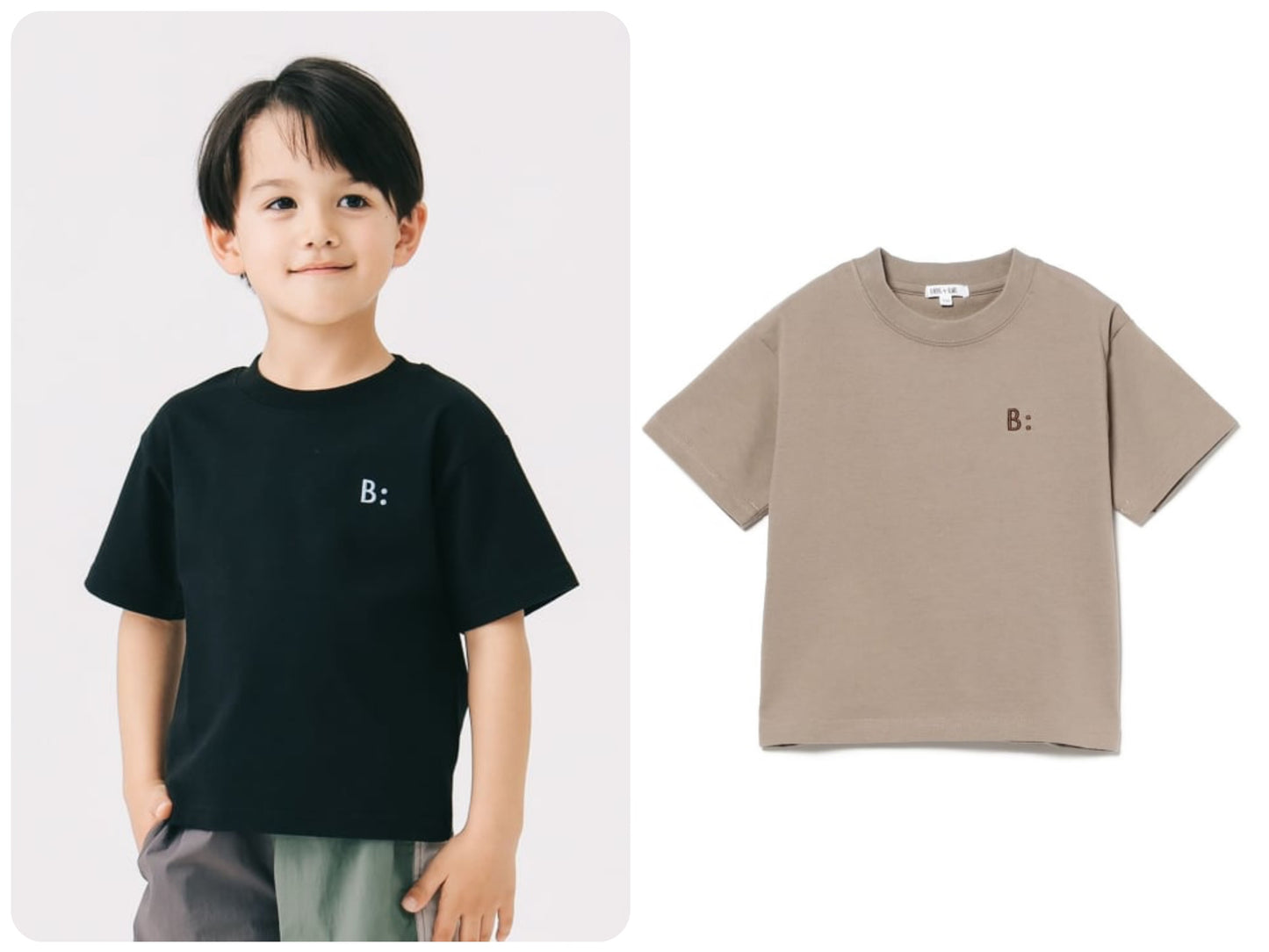 Japanese B:MING by BEAMS Embroidered Logo Tops (100-140cm) for Boys (Summer)