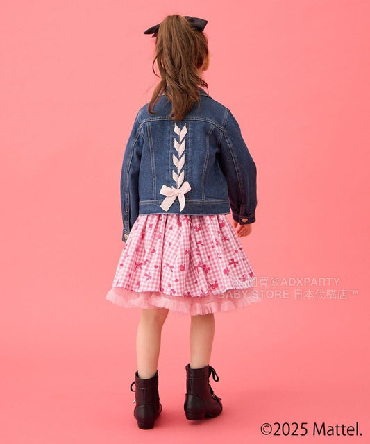 日本童裝 aF#a325 x Barbie 牛仔外套 110-150cm 女童款 秋季 OUTERWEAR
