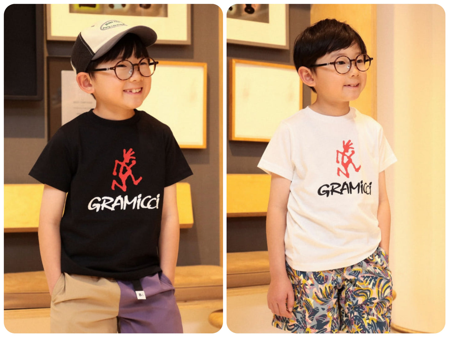 Japanese children's clothing B:MING by BEAMS x Gramicci short-sleeved top 100-150cm boys' summer TOPS