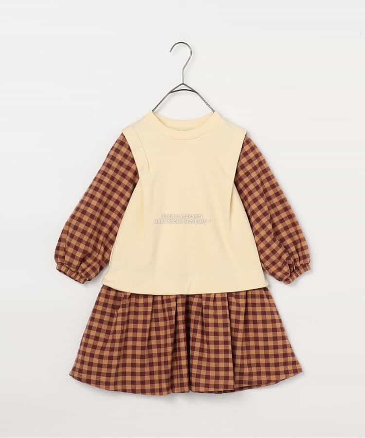 日本童裝 p.premier 假兩件拼接連身裙 80-140cm 女童款 秋季 DRESSES