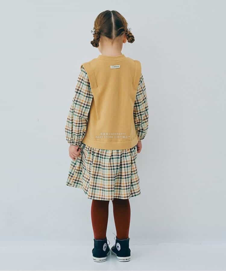 日本童裝 p.premier 假兩件拼接連身裙 80-140cm 女童款 秋季 DRESSES