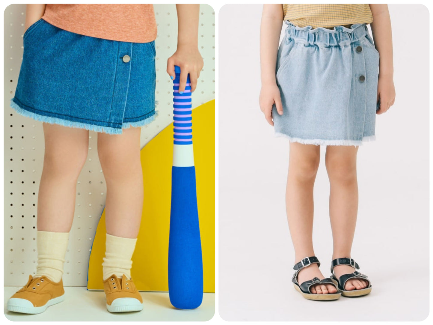Japanese children's clothing B:MING by BEAMS denim culottes 100-140cm girls summer PANTS