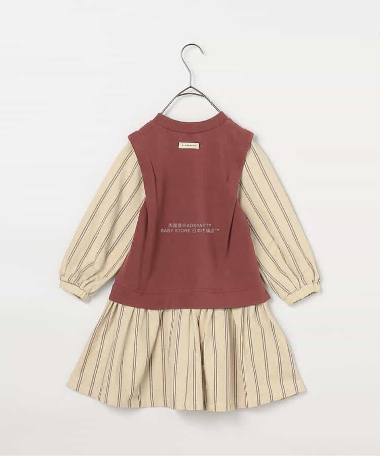 日本童裝 p.premier 假兩件拼接連身裙 80-140cm 女童款 秋季 DRESSES