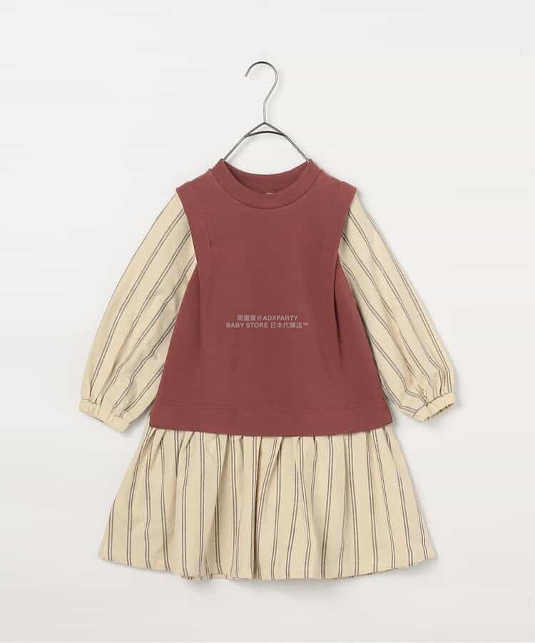 日本童裝 p.premier 假兩件拼接連身裙 80-140cm 女童款 秋季 DRESSES
