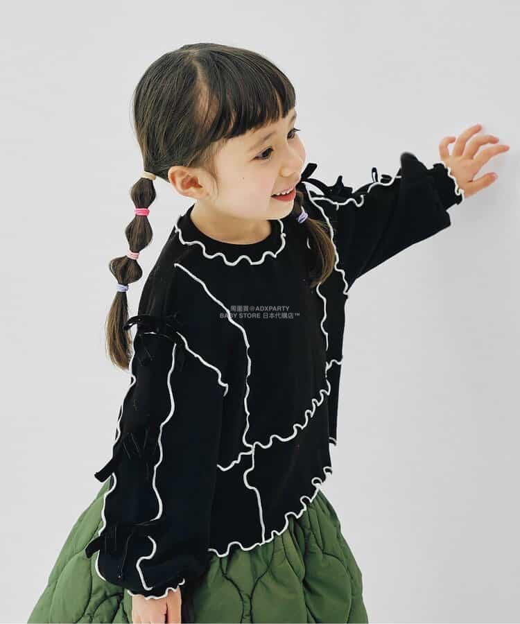 日本童裝 p.premier 蝴蝶結絲帶衛衣 80-140cm 女童款 秋季 TOPS