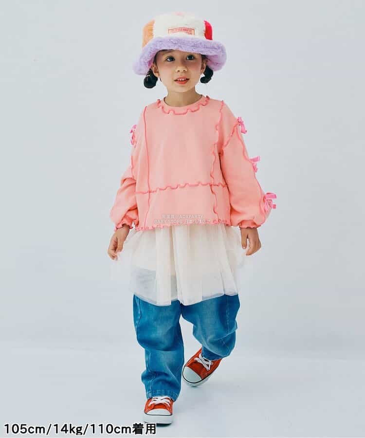 日本童裝 p.premier 蝴蝶結絲帶衛衣 80-140cm 女童款 秋季 TOPS