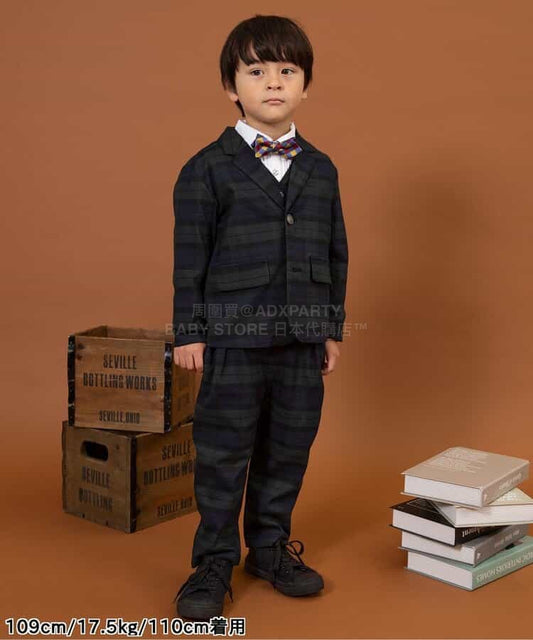 日本童裝 BREEZE 格仔長褲 90-130cm 男童款 冬季 PANTS 面試/宴會/表演