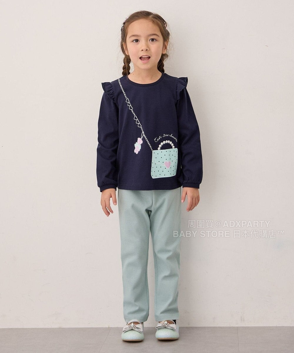日本童裝 aF#a325 彈力休閒長褲 90-160cm 女童款 秋季 PANTS