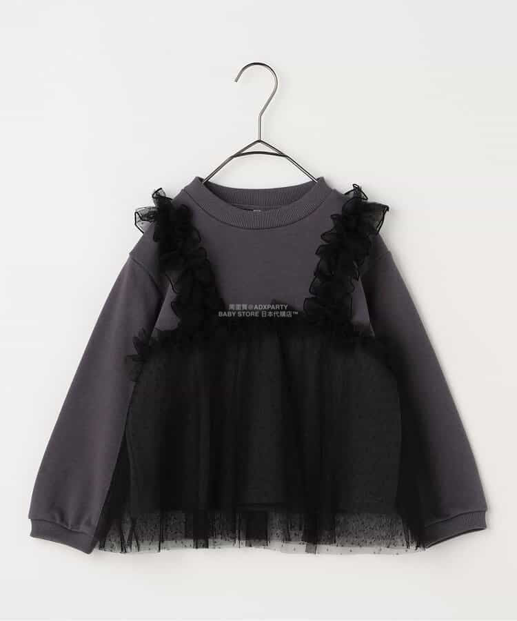 日本童裝 p.premier 薄紗荷葉邊上衣 80-140cm 女童款 秋季 TOPS