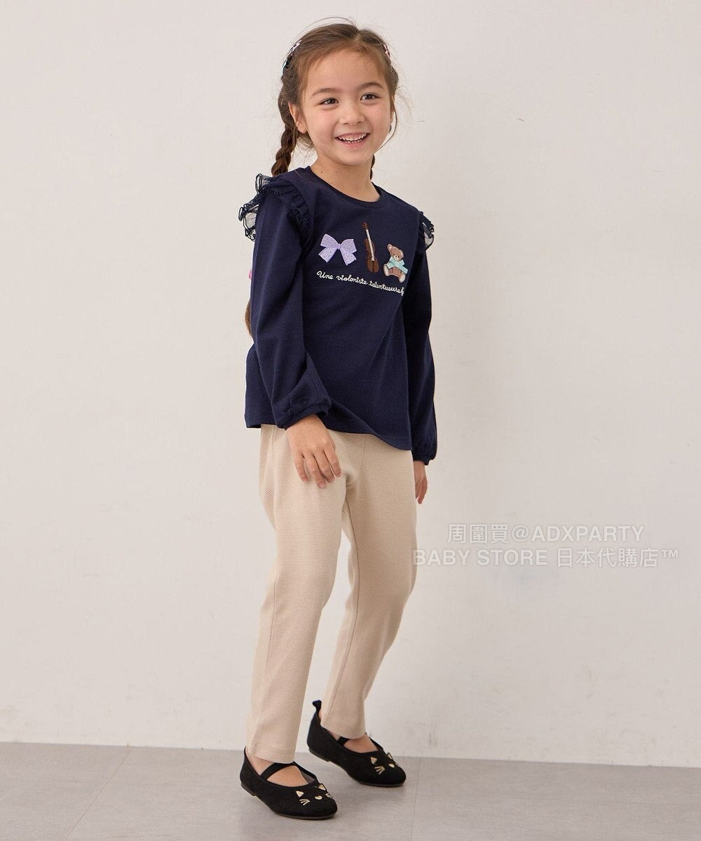 日本童裝 aF#a325 彈力休閒長褲 90-160cm 女童款 秋季 PANTS