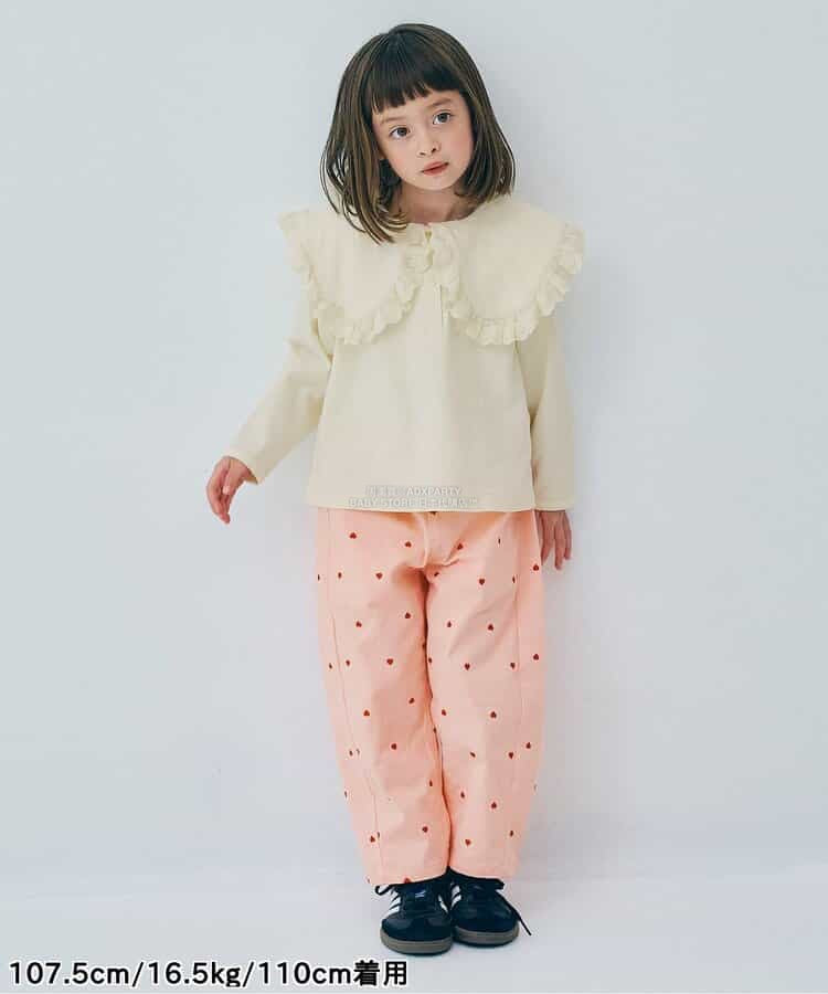 日本童裝 p.premier 蕾絲花邊荷葉邊上衣 80-140cm 女童款 秋季 TOPS