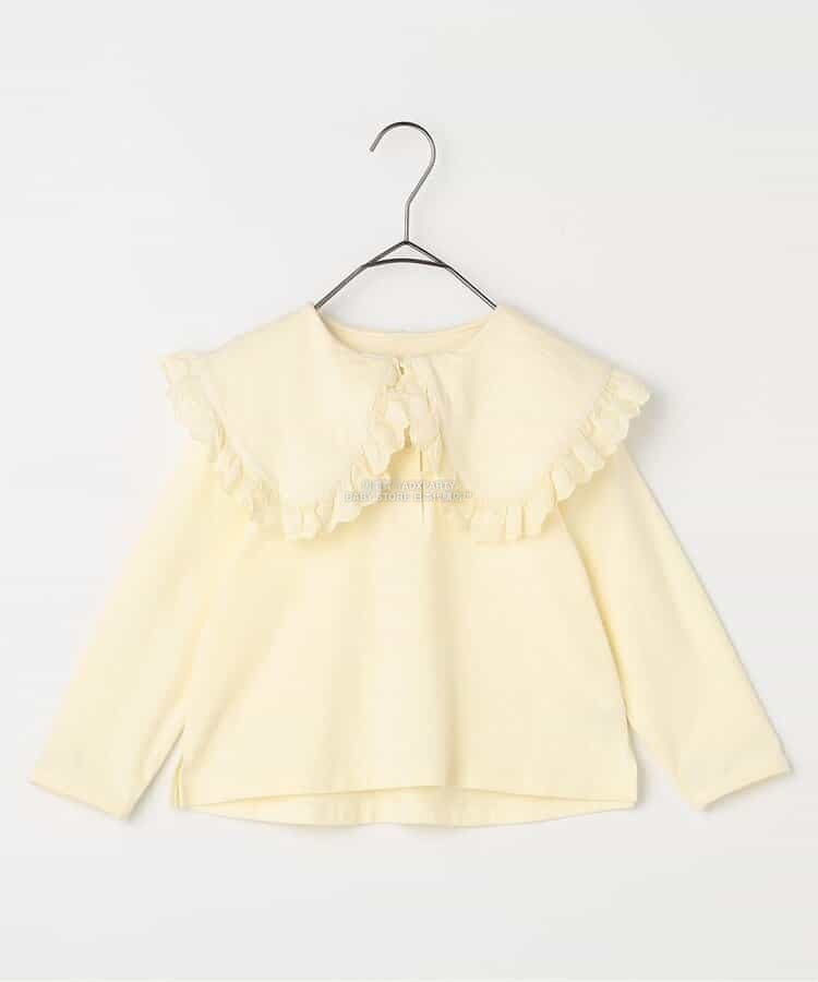 日本童裝 p.premier 蕾絲花邊荷葉邊上衣 80-140cm 女童款 秋季 TOPS
