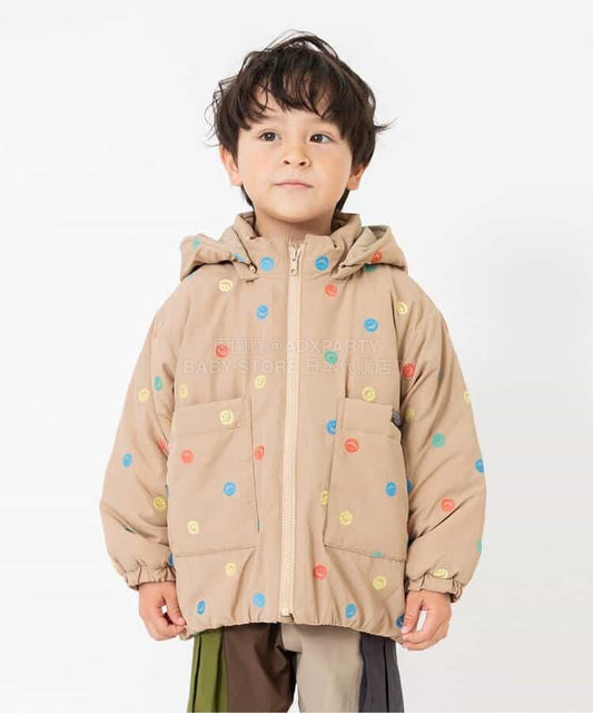 日本童裝 BREEZE 刺繡圖案夾棉外套 90-130cm 男童款 冬季(適合香港平均溫度、寒冷天氣、溫度低天氣)OUTERWEAR