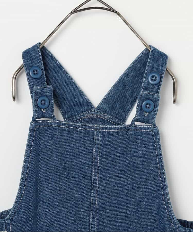 日本童裝 p.premier 側褶牛仔背帶裙 80-140cm 女童款 秋季 DRESSES