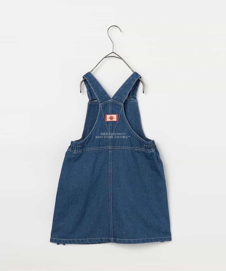 日本童裝 p.premier 側褶牛仔背帶裙 80-140cm 女童款 秋季 DRESSES