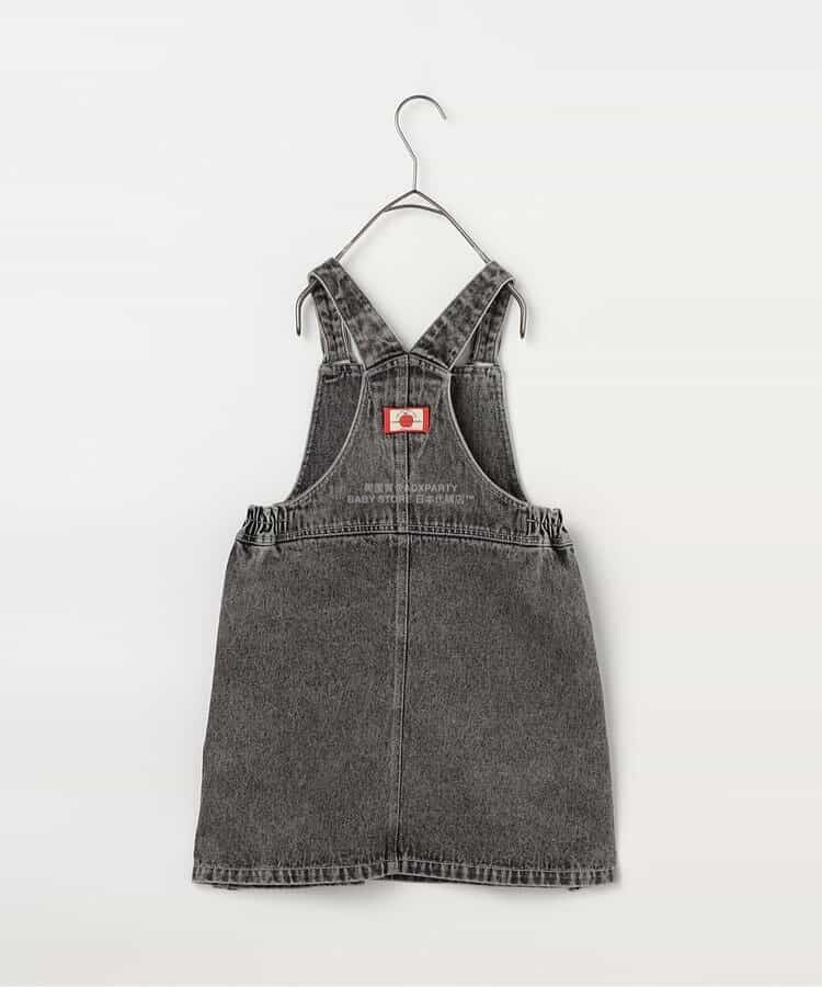 日本童裝 p.premier 側褶牛仔背帶裙 80-140cm 女童款 秋季 DRESSES