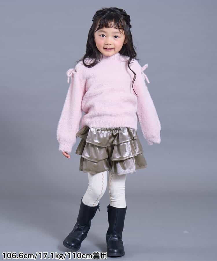 日本童裝 SERAPH 天鵝絨層疊裙褲 80-140cm 女童款 秋季 PANTS