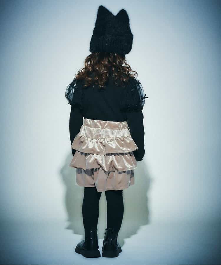 日本童裝 SERAPH 天鵝絨層疊裙褲 80-140cm 女童款 秋季 PANTS