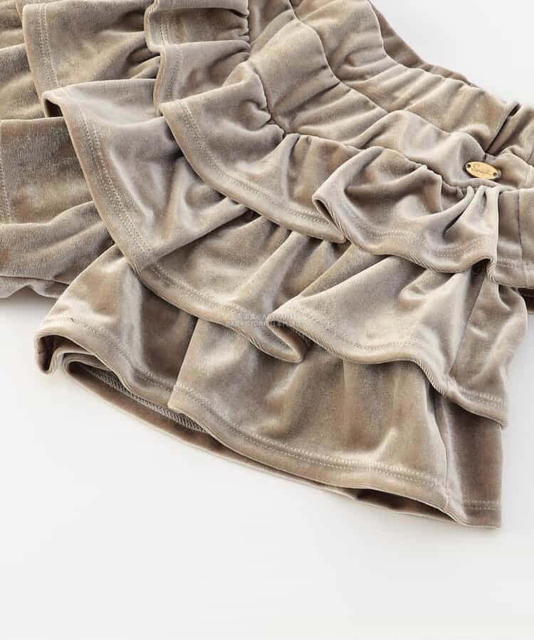 日本童裝 SERAPH 天鵝絨層疊裙褲 80-140cm 女童款 秋季 PANTS