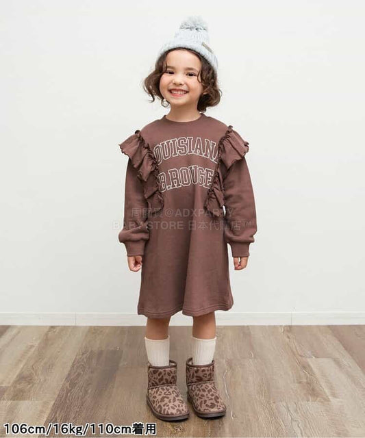 日本童裝 BREEZE 花邊連身裙 80-140cm 女童款 冬季 DRESSES