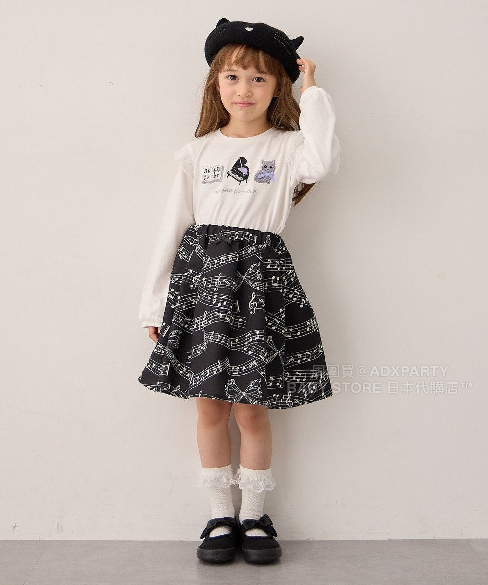 日本童裝 aF#a325 刺繡圖案上衣 100-150cm 女童款 秋季 TOPS