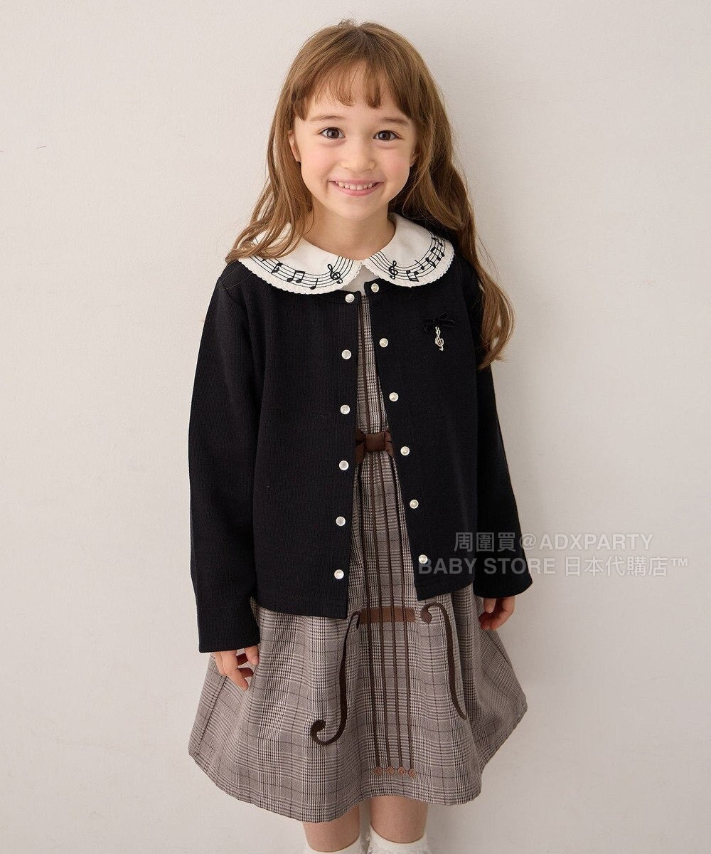 日本童裝 aF#a325 音符連身裙 110-160cm 女童款 秋季 DRESSES 面試/宴會/表演