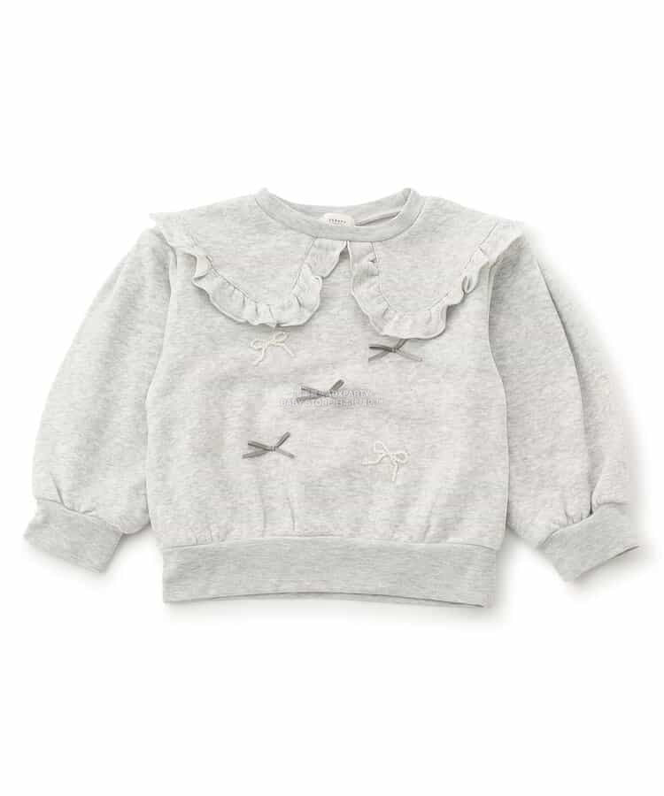 日本童裝 SERAPH 領口珍珠絲帶衛衣 90-140cm 女童款 秋季 TOPS