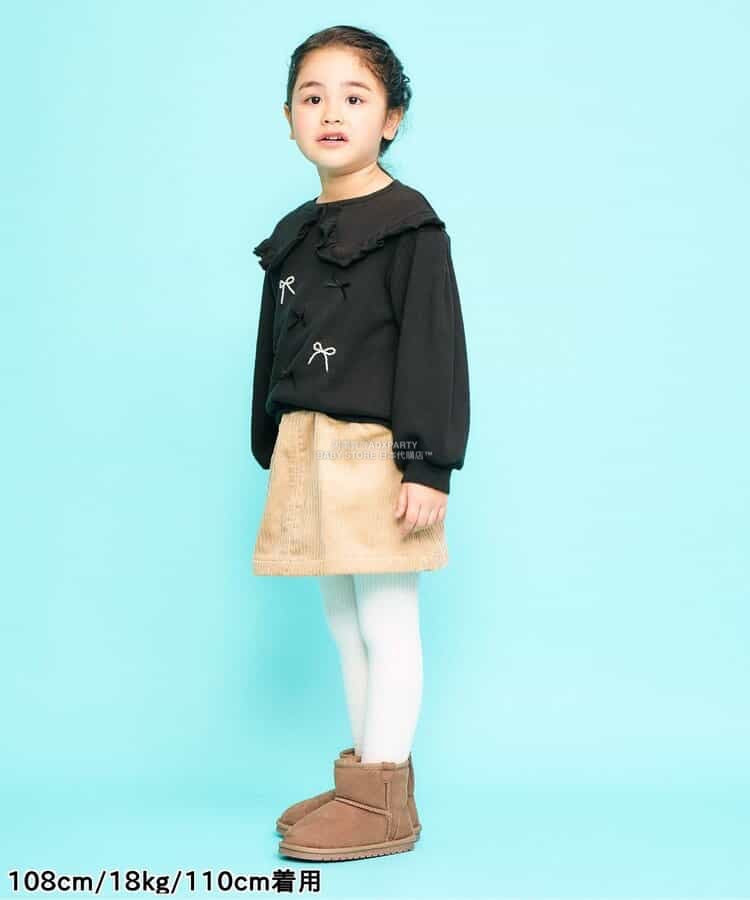 日本童裝 SERAPH 領口珍珠絲帶衛衣 90-140cm 女童款 秋季 TOPS