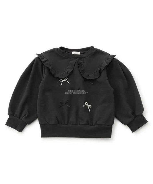 日本童裝 SERAPH 領口珍珠絲帶衛衣 90-140cm 女童款 秋季 TOPS