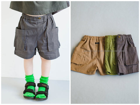 日本童裝 p.prem#r 大口袋工裝短褲 80-140cm 男童款 夏季 PANTS