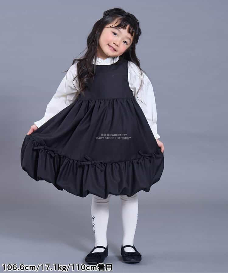日本童裝 SERAPH 蝴蝶結燈籠泡泡背心裙 80-140cm 女童款 秋季 DRESSES
