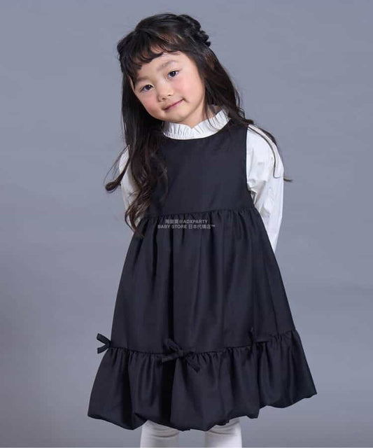 日本童裝 SERAPH 蝴蝶結燈籠泡泡背心裙 80-140cm 女童款 秋季 DRESSES