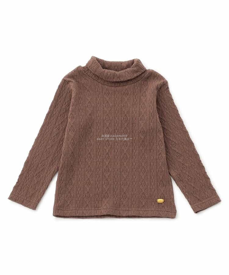 日本童裝 SERAPH麻花提花高領上衣 80-140cm 女童款 秋季 TOPS