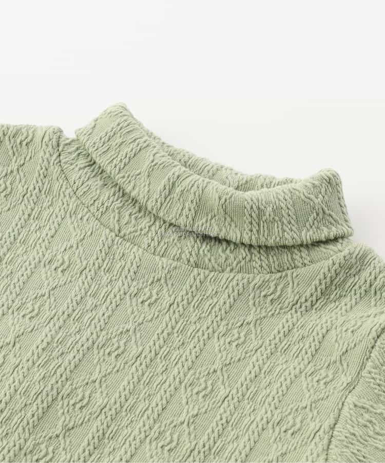 日本童裝 SERAPH麻花提花高領上衣 80-140cm 女童款 秋季 TOPS
