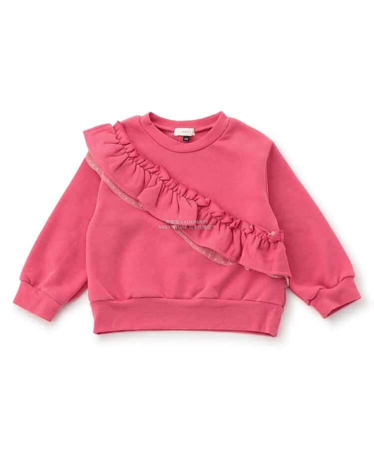 日本童裝 SERAPH 彩色荷葉邊衛衣 80-140cm 女童款 秋季 TOPS