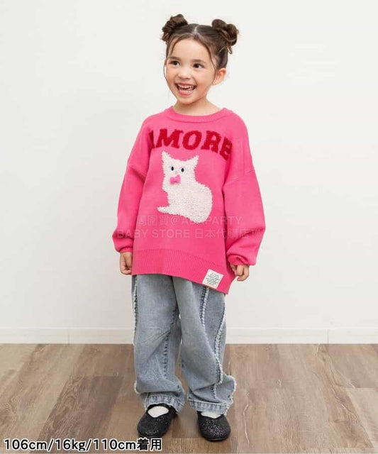 日本童裝 BREEZE 側邊流蘇牛仔褲 80-140cm 女童款 冬季 PANTS