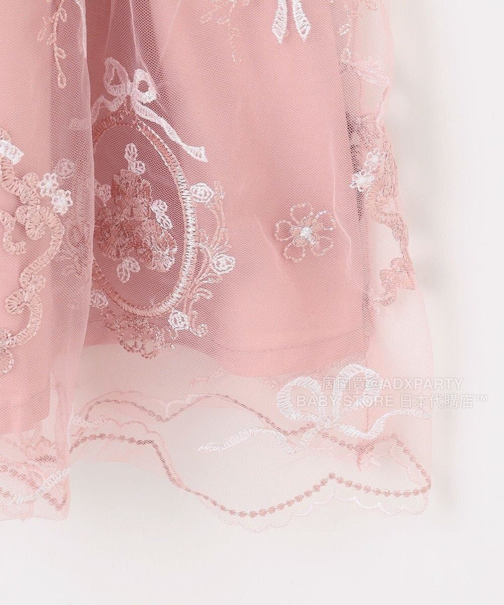 日本童裝 aF#a325 網紗拼接連身裙 100-140cm 女童款 秋季 DRESSES 面試/宴會/表演