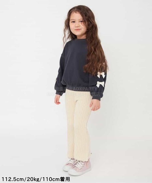 日本童裝 BREEZE 抓毛蝴蝶結衛衣 90-140cm 女童款 冬季 TOPS