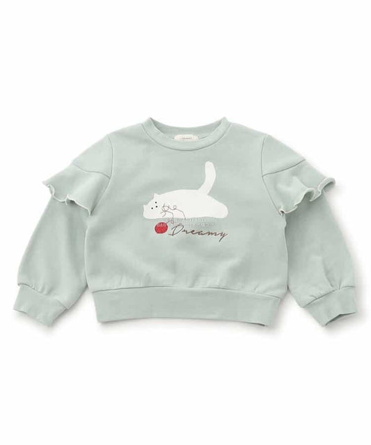 日本童裝 SERAPH 後背荷葉邊衛衣 80-140cm 女童款 秋季 TOPS