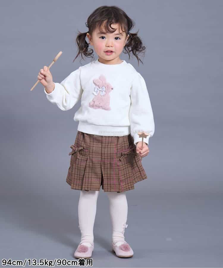 日本童裝 SERAPH 蝴蝶結百摺裙褲 80-140cm 女童款 秋季 PANTS