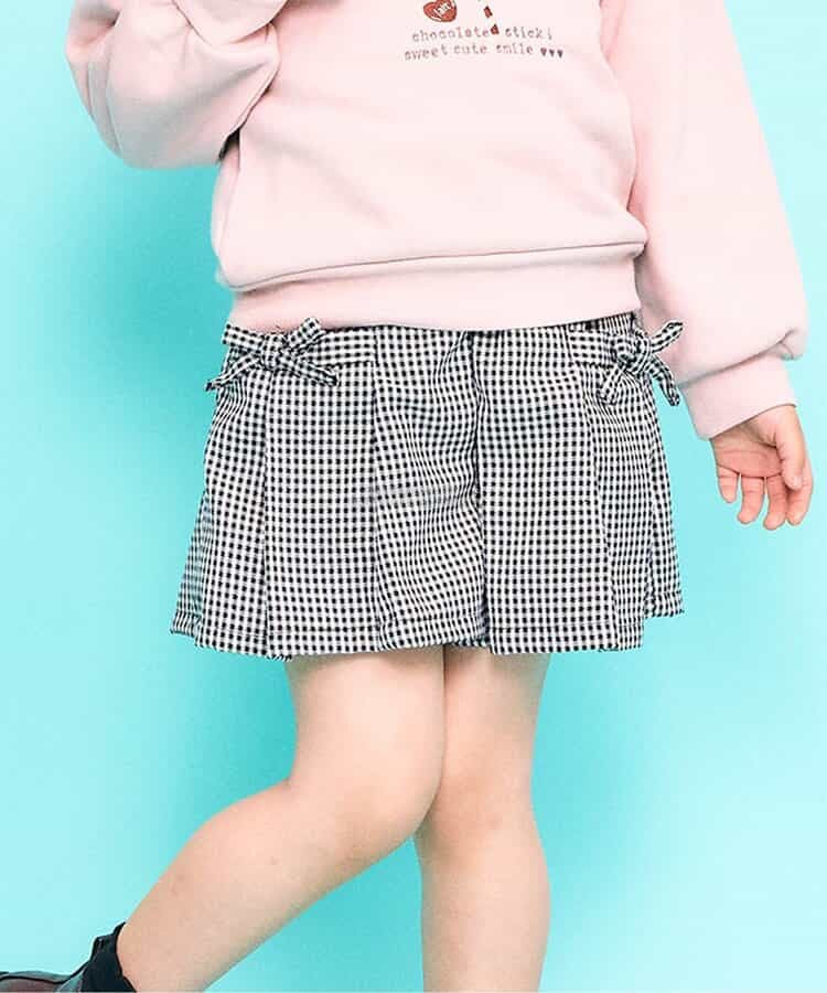 日本童裝 SERAPH 蝴蝶結百摺裙褲 80-140cm 女童款 秋季 PANTS
