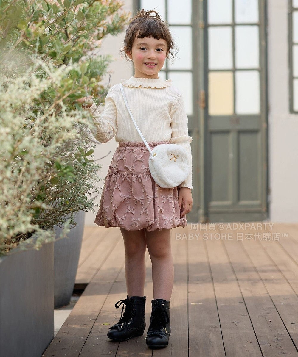 日本童裝 aF#a325 蝴蝶結泡泡短裙 110-160cm 女童款 秋季 SKIRTS