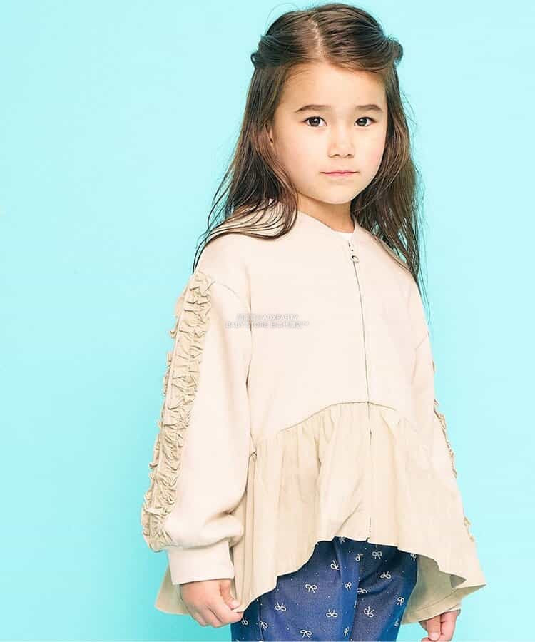 日本童裝 SERAPH 荷葉邊袖子外套 80-140cm 女童款 秋季 OUTERWEAR